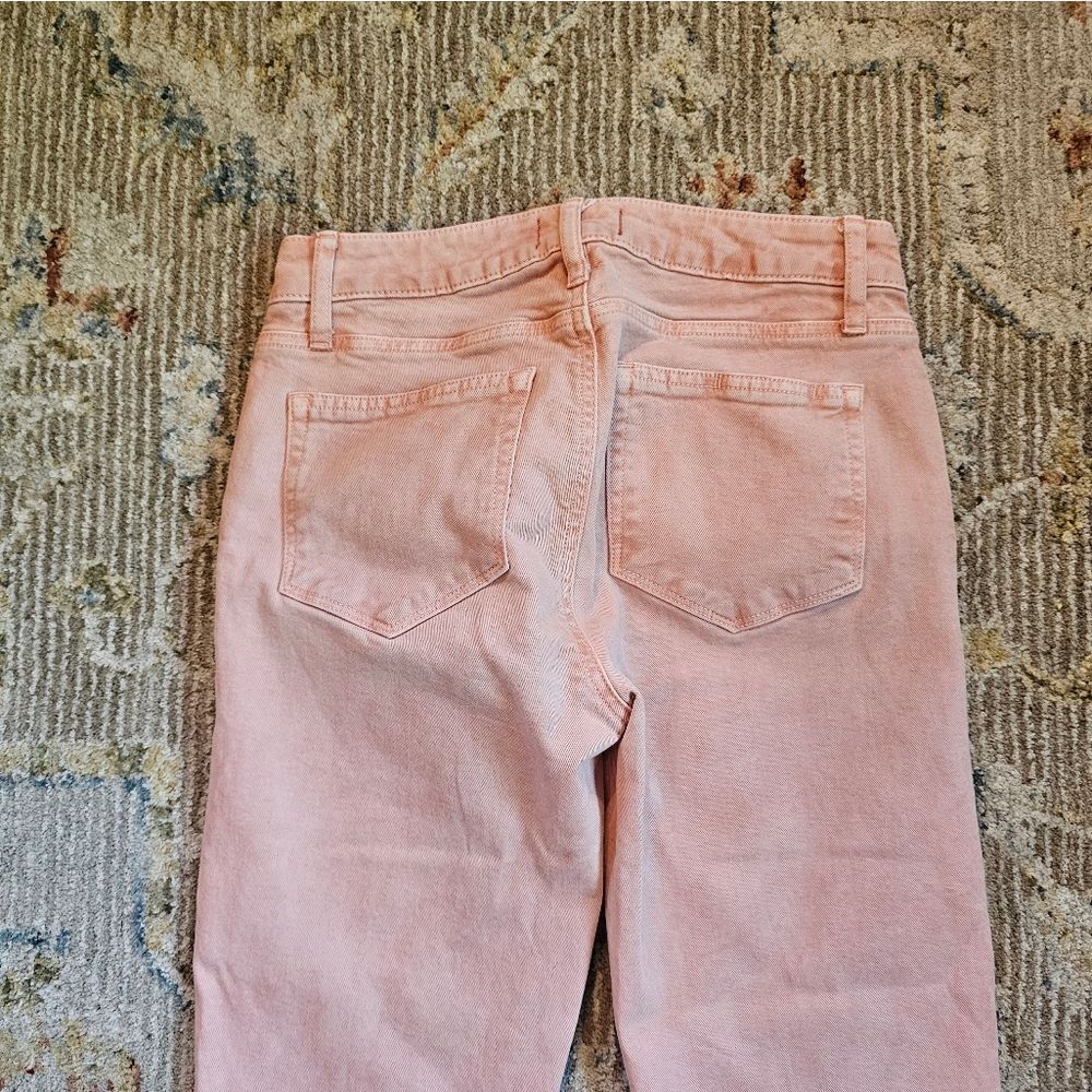 Paige Ankle Jeans Sz 27 With 29" Inseam, Like New! Pinkish/salmon Color - Picture 2 of 6